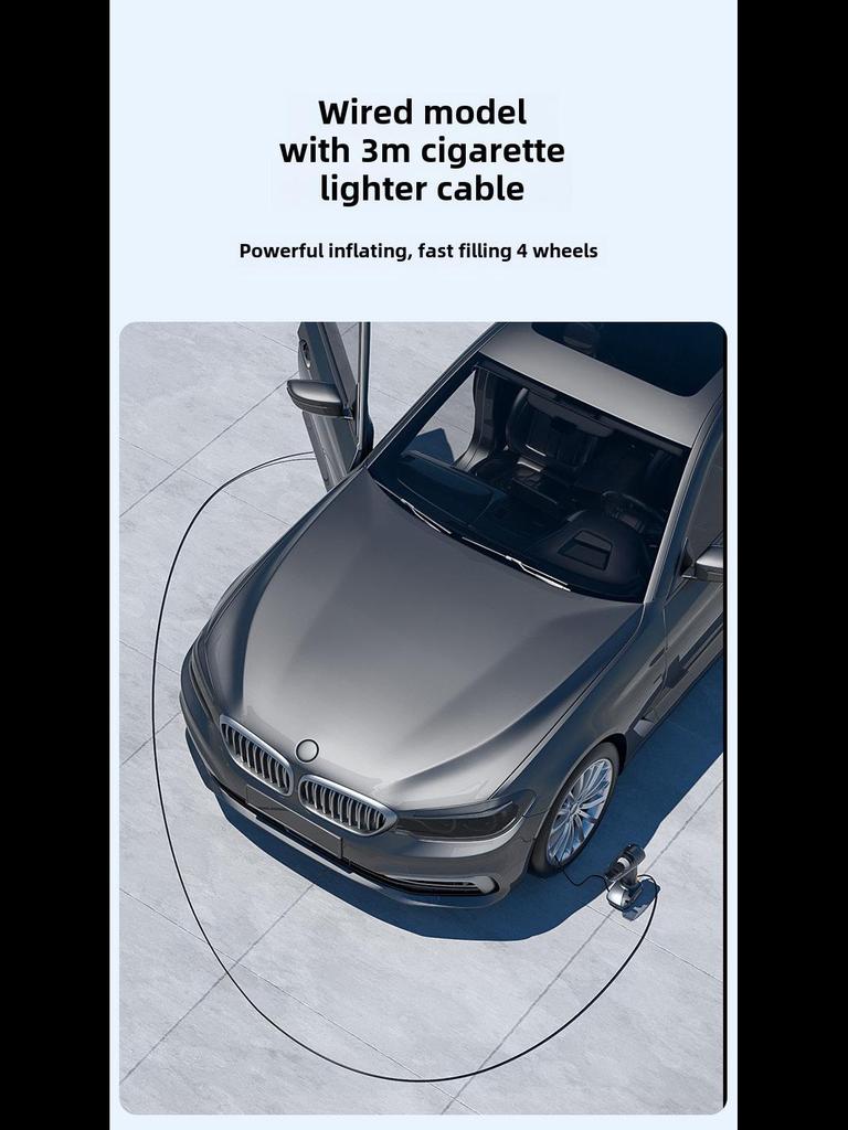 High-Power Dual-Purpose Car Air and Vacuum Pump