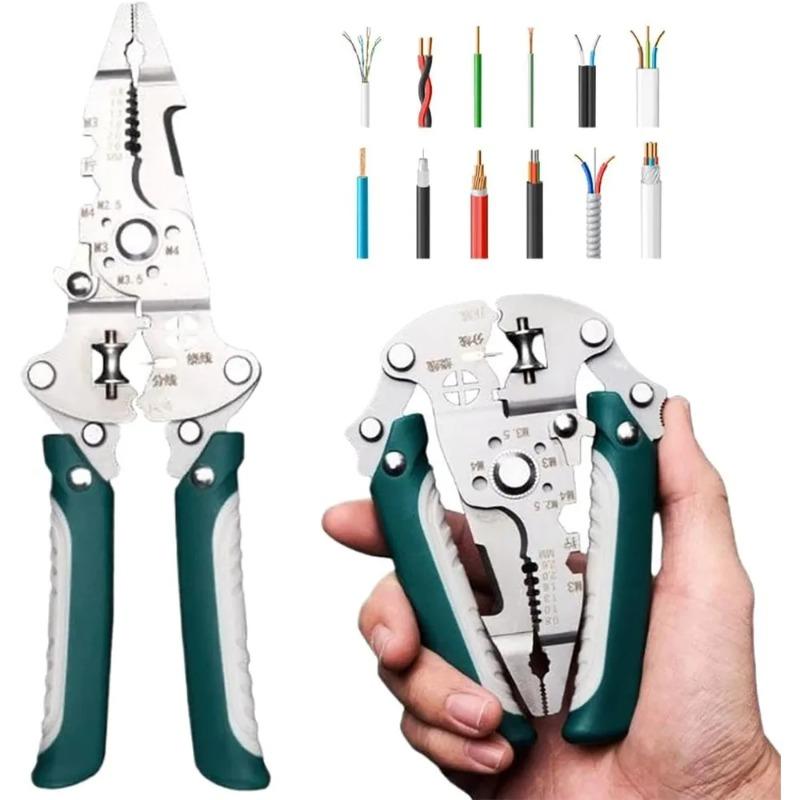 1pcs Electrician Specific Foldable Multifunctional Wire Stripping Pliers 12 in 1 Cutting and Winding Wire Splitting Pliers
