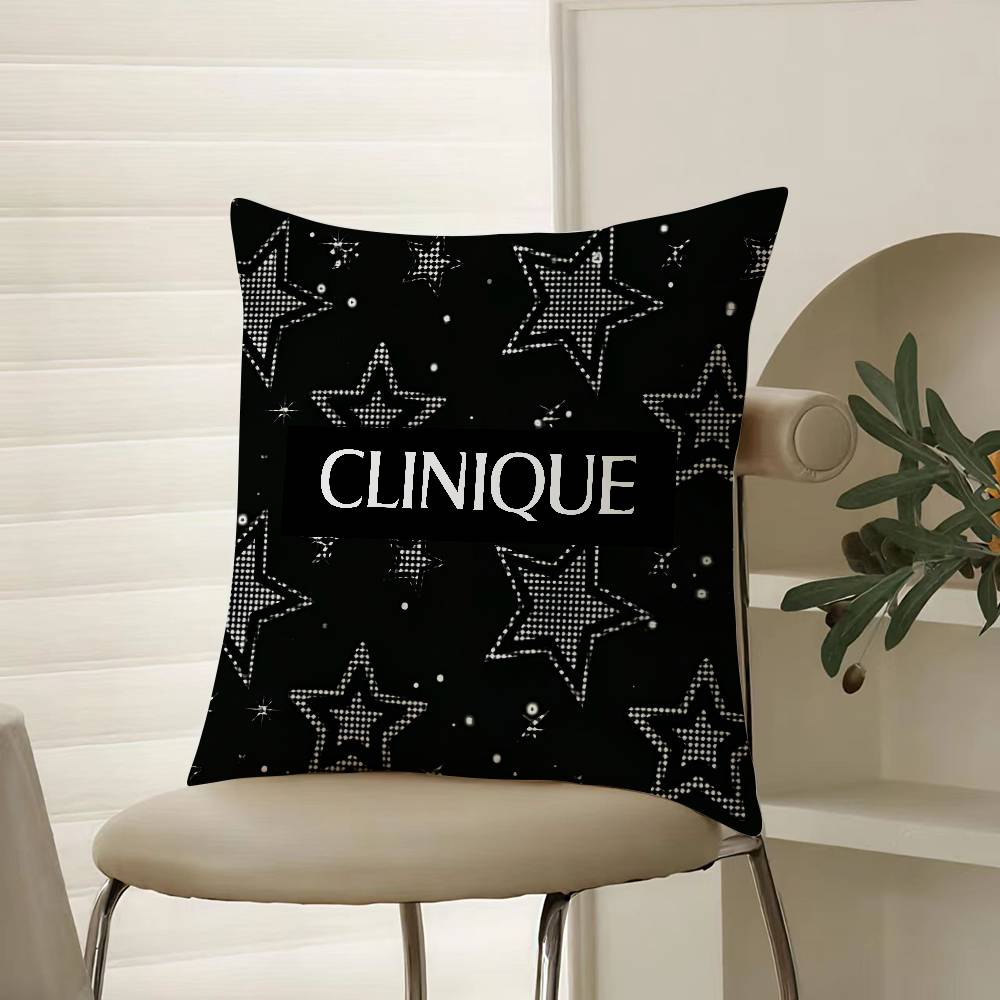 World-Renowned Brands Clinique-E Pillow Case Comfort Sofa Bed Silky Elegant Invisible Zipper Decorative Cushion Cover