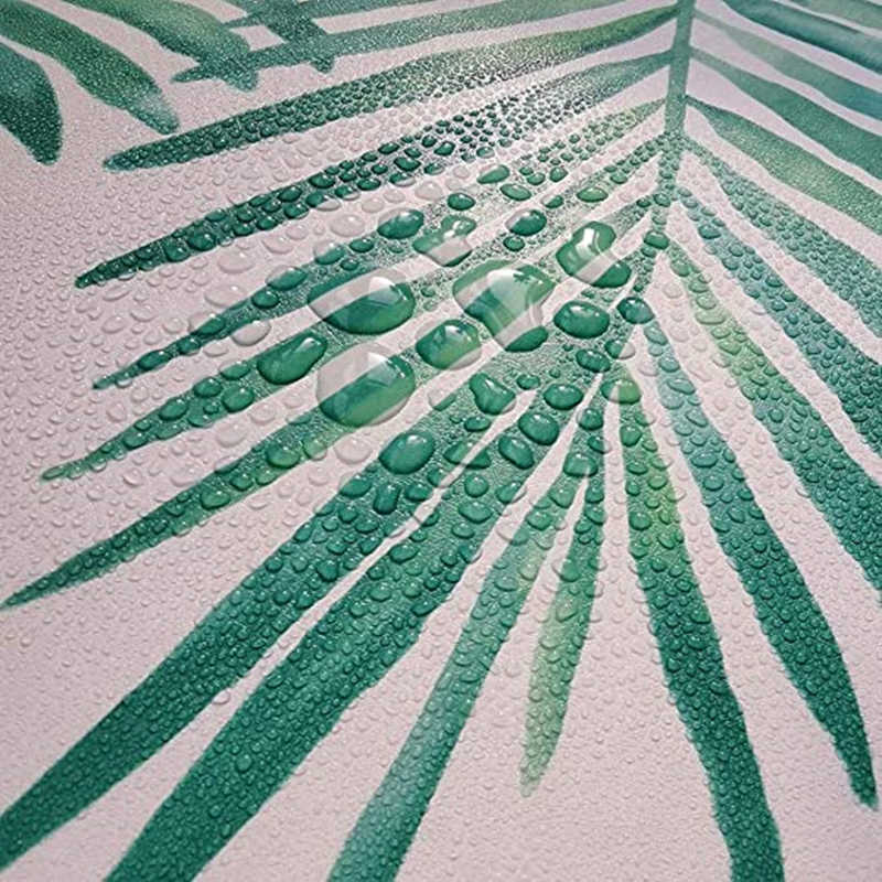 Vinyl Self Adhesive Contact Paper Tropical Palm Peel and Stick Wallpaper Removable Green White Walpaper for Kidroom Home Decor