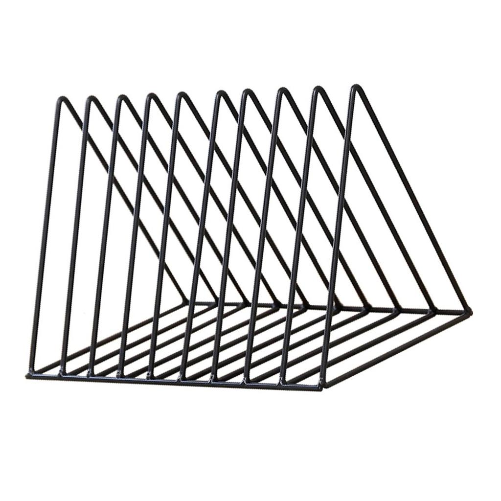 Desktop Rack Rustproof Simple Geometric Iron File Holder Decoration for Study Living Room