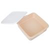 Sanko Plastic Rio Pack Bento Box/Picnic Case, 3 Tiers with 3 Side Plates, Earth Beige, Approx. 8.2" W X 7.7" D X 7.7" H
