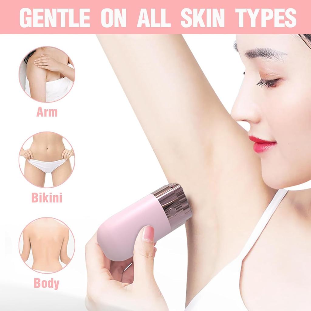 Portable Mini Electric Razors for Women Mustache Epilator Leg Bikini Body Hair Trimmer Painless Facial Hair Removal Shaver Tool