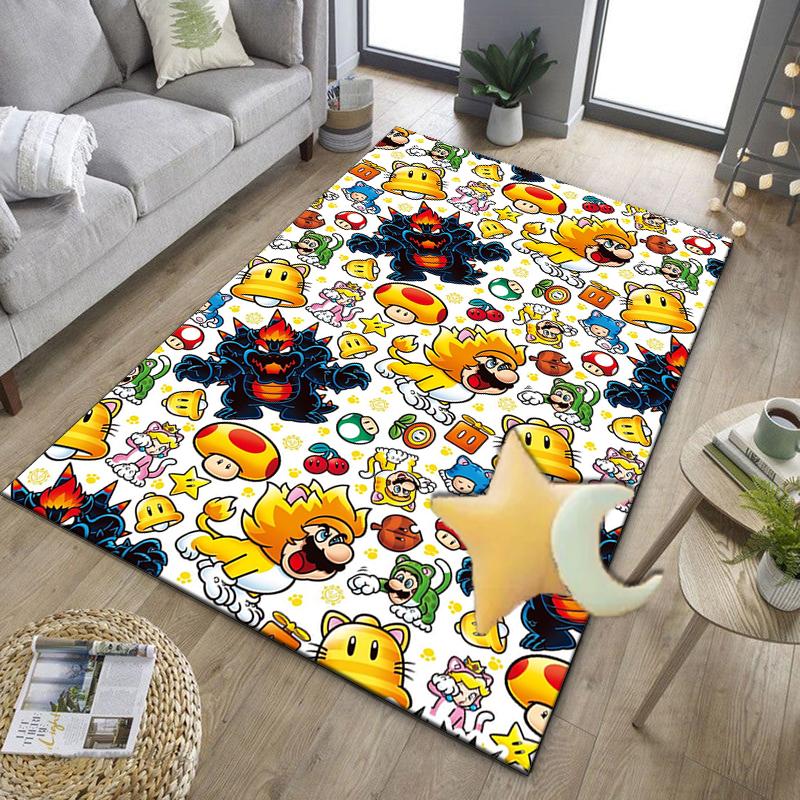 Princess Peach Adventure Office Rug Chair Mat, Game Carpet, Suitable for Front Door, Bedroom, Living Room, Desk, Holiday Gift