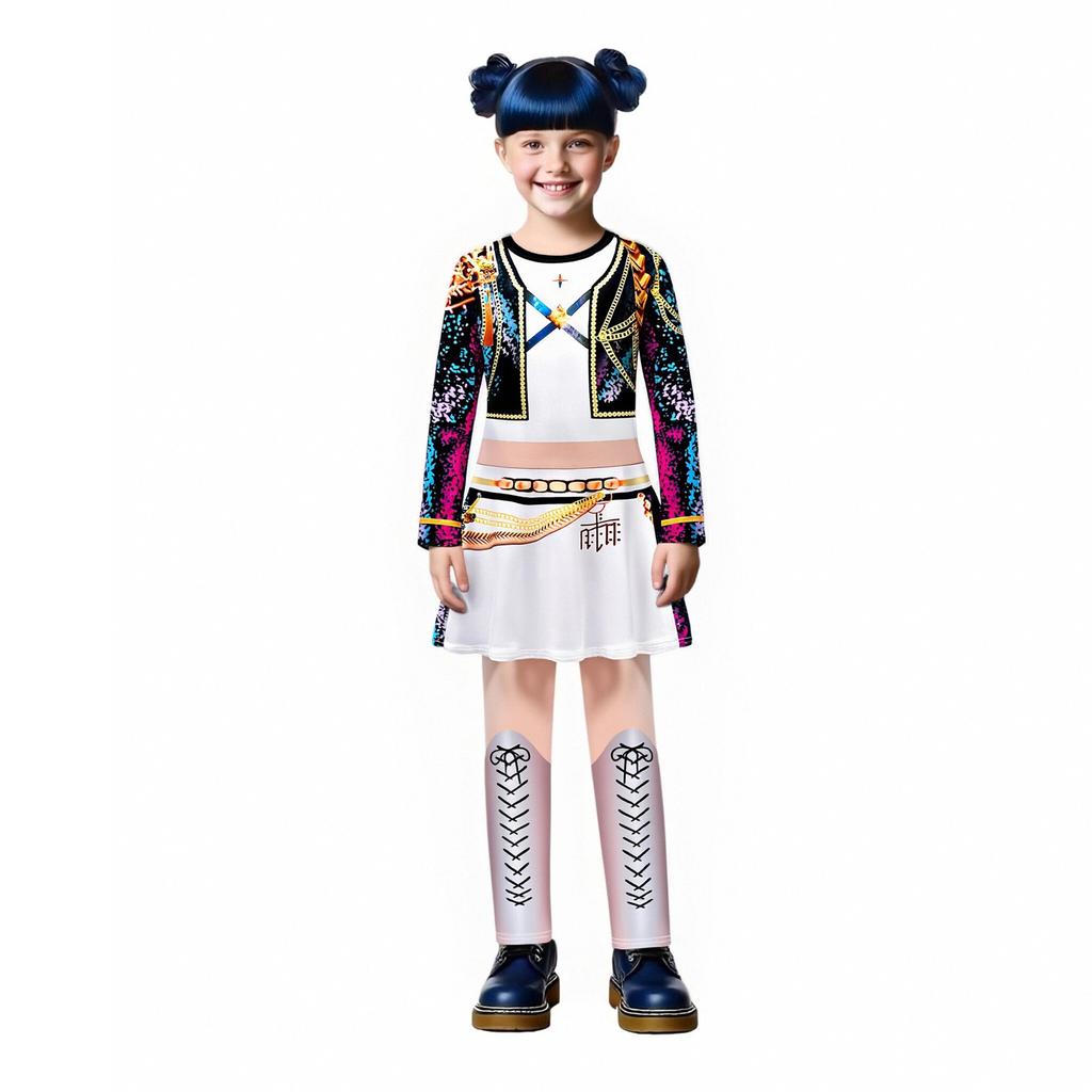 Children's Fun Printed Half Body Skirt Pants And Jumpsuit