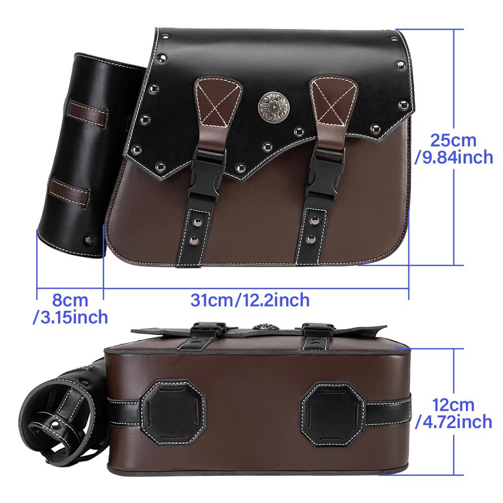 2PCS Universal Motorcycle Saddlebags Waterproof Luggage Side Storage Travel Bags Pouch Box Helmet Riding