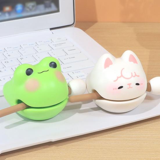 Cartoon Animal Wooden Fish Toy with Hammer Stress Relief Meditation Calming Percussion Instrument Desktop Resin Wooden Fish Decoration