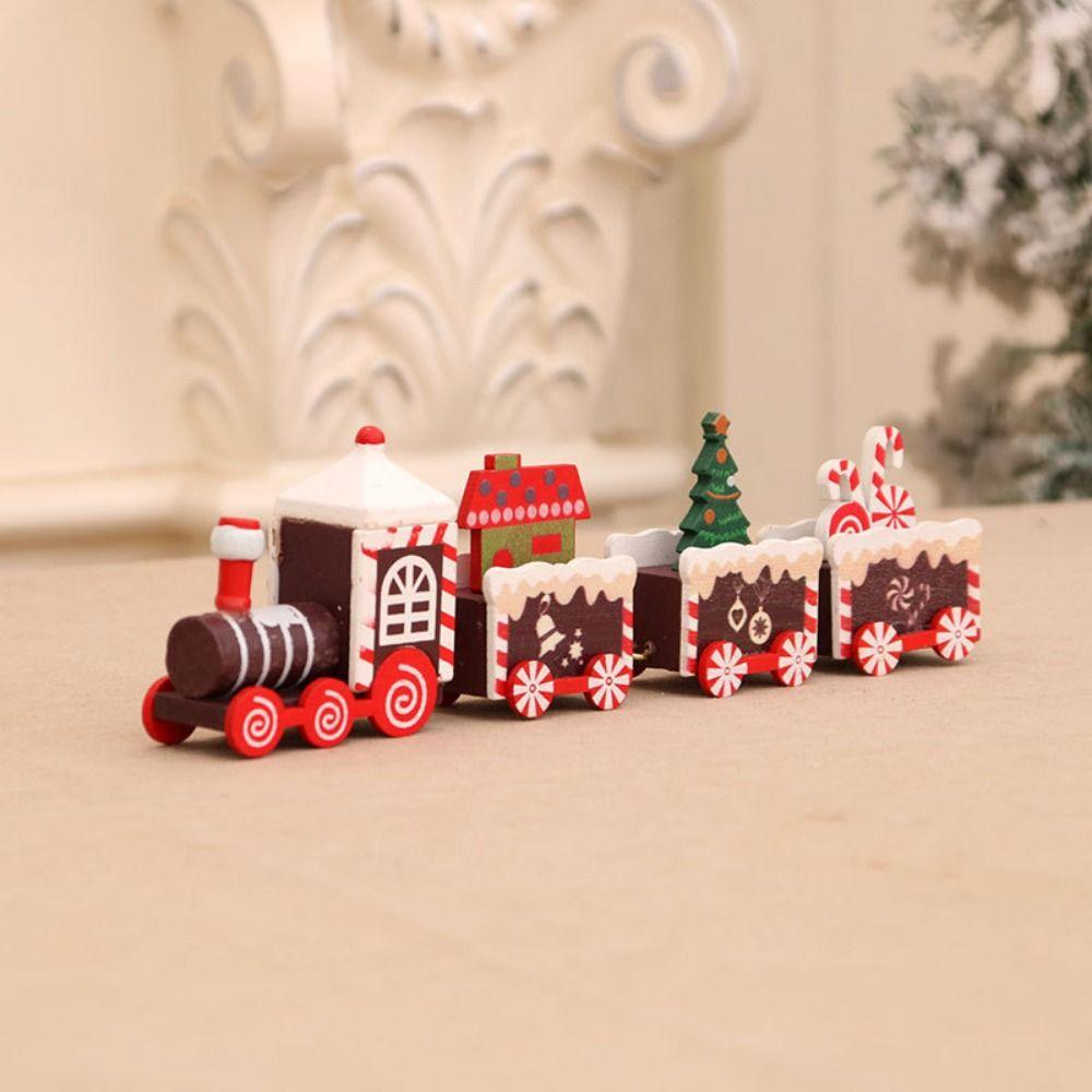 Santa Claus Little Train Ornaments Christmas Tree Home Christmas Decorations  Kids Toys
