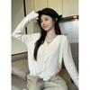 Lazy Wind Collar Soft Waxy Sweater Women's Spring and Autumn New Outer Long-sleeved Top Knitted Jacket Cardigan
