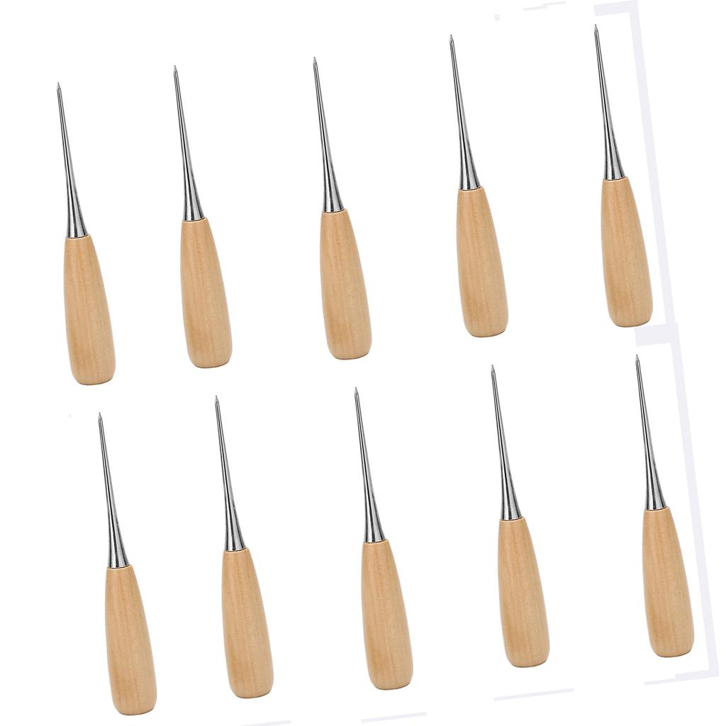 Professional Shoemaking Tool Ergonomic Wood Handle Awl For Leatherworking And Crafting Accessories