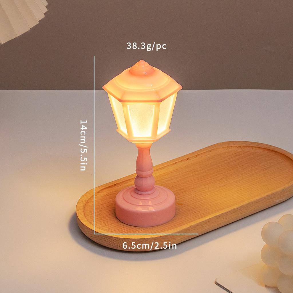 Dollhouse Led Retro Glowing Pony Lantern Simulation Cande Light Night Light Dollhouse Miniature Kerosen Lamp Home Decor Toy