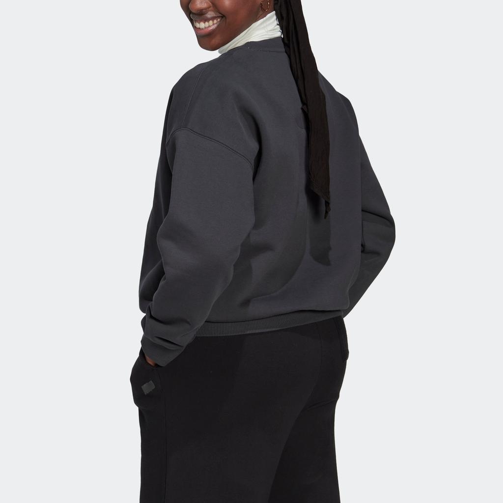 Adidas FW22 New Crew Sweatshirt Women Tops Black HM2849