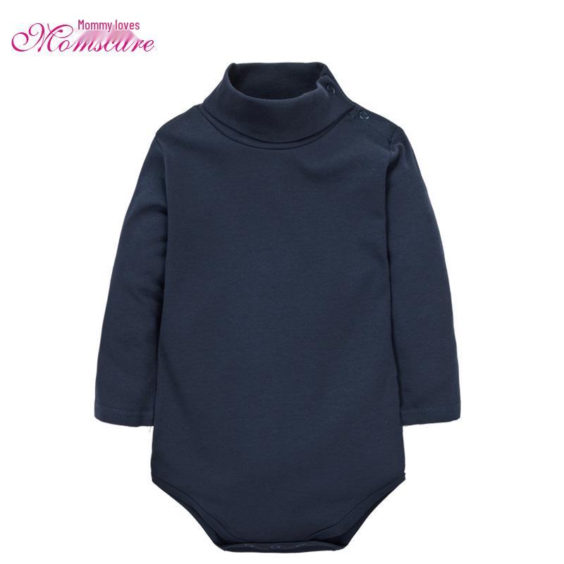 

Хлопковый ромпер с длинным рукавом для малышей Momscare - Высокий воротник, Идеально подходит для осени и зимы 6 months - height 50-60 cm