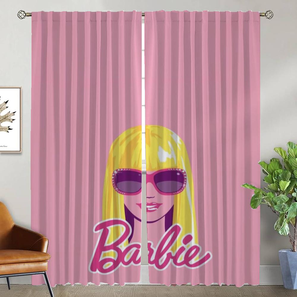 

Barbies Curtains Child Room Halloween Decoration Blackout Curtain for Room 2 Panel Partition Tulle for Bedroom Shades Living W50xH70cmx2pcs-CL