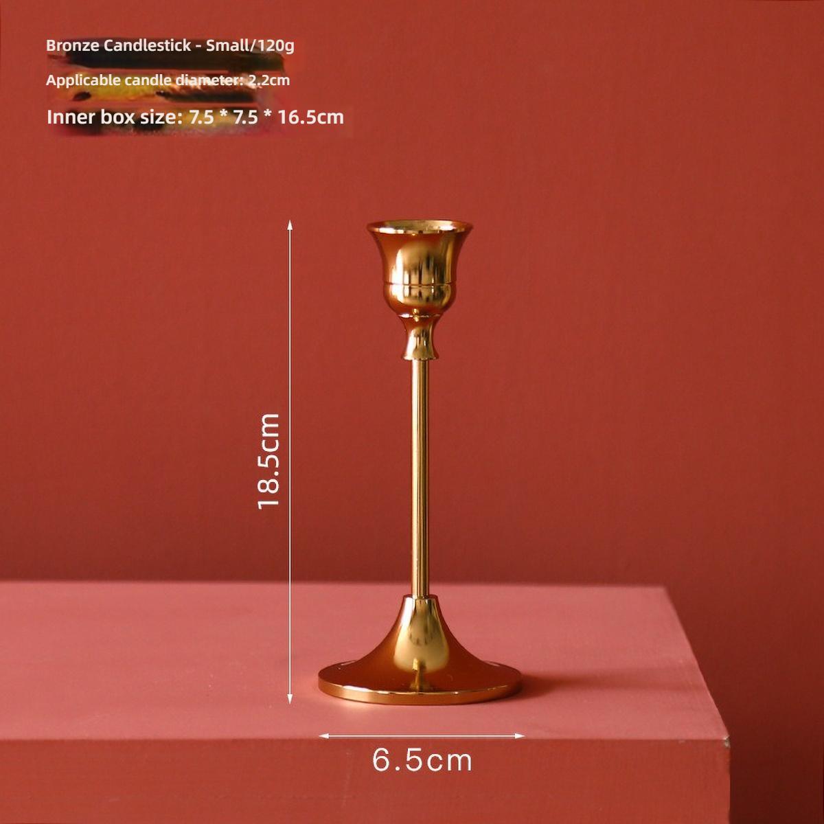 

Gold Metal Pillar Candle Holder for Candles for Candles, Table Design Candlesticks Tabletop Decorative Home Dining Centerpiece