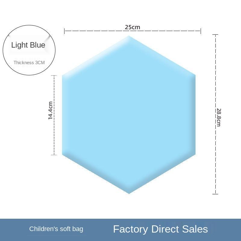 

Nordic Kids Room Loft Hexagonal Headboard Soft Bag 3D Wall Sticker Tatami Bed Headboard Самоклеючий настінний фон Наклейка на стіну