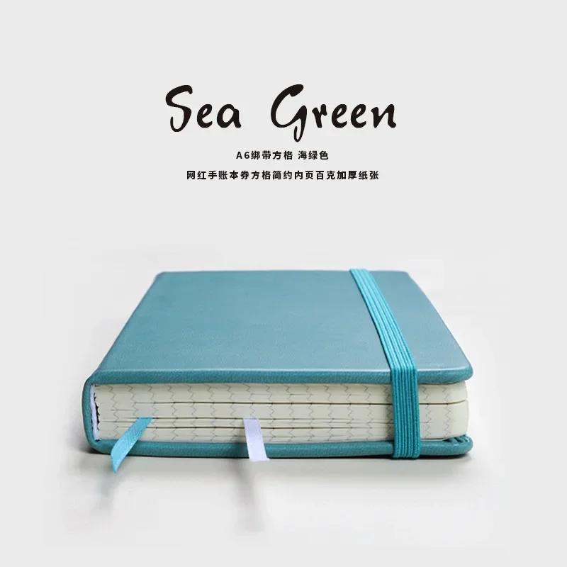 A6 Hardcover Notebook Mini Pocket Diary Journal Retro 100 Sheet School Stationery Thicken Memo Pad Daily Weekly Planner Agenda
