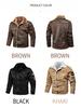 2023 Men's Shearling Jacket with Fleece-Lined Leather for Autumn/Winter Casual Wear