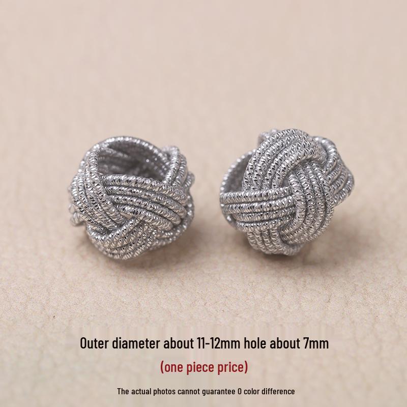 Golden Pineapple Knot Necklace with DIY Spacer Beads and Braided Cord