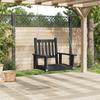 Garten-Hängesessel mit Metallketten Schwarzes Massivkiefernholz