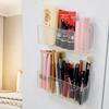 Fashion Wall-mounted Cosmetic Storage Box Transparent Acrylic Bathroom Shelves Grid Mirror Cabinet Storage Rack