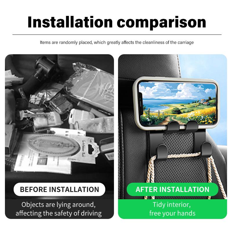 Für Mitsubishi Auto Universelle Sitzhaken Multifunktionaler Handy-Aufbewahrungshalter Outlander Pajero Sport Lancer EX ASX L200 Eclipse