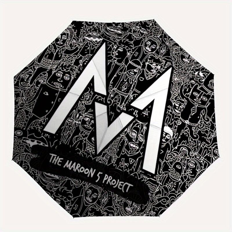 

1pc Maroon 5 Project Automatic Umbrella 8-Bone Design Compact Gear for Outdoor Travel, Perfect Gift for Friends yy250821093