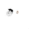 Silent Hanging Cat Clock with Abstract Couple Resin Sculpture Quiet Non Ticking Analog Timepiece for