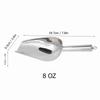 Durable Stainless Steel Ice Scoop Straight Handle Multifunctional Food Scoop Silver Utility Scooper Freezer