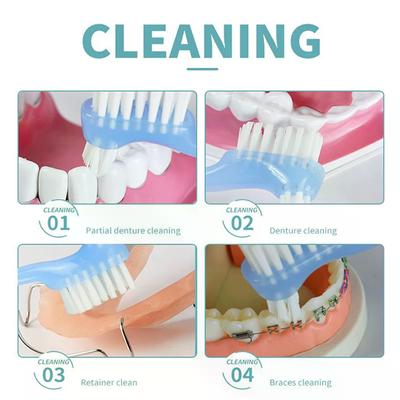 1/5Pcs Double Sided Denture Toothbrush Invisible Braces Cleaning Brush For Men Women False Teeth Brush Oral Cleaning Tools