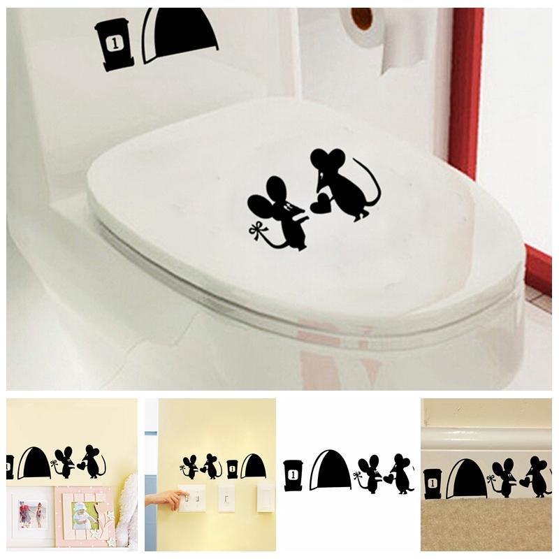 Cute Mouse Hole Vinyl Mural Wall Art Sticker Decals Kids Nursery Room Home Decor