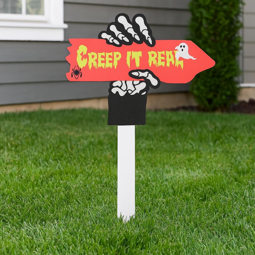 Lightweight Outdoor Halloween Signs Creative Garden Lawn Stakes Haunted House Decor