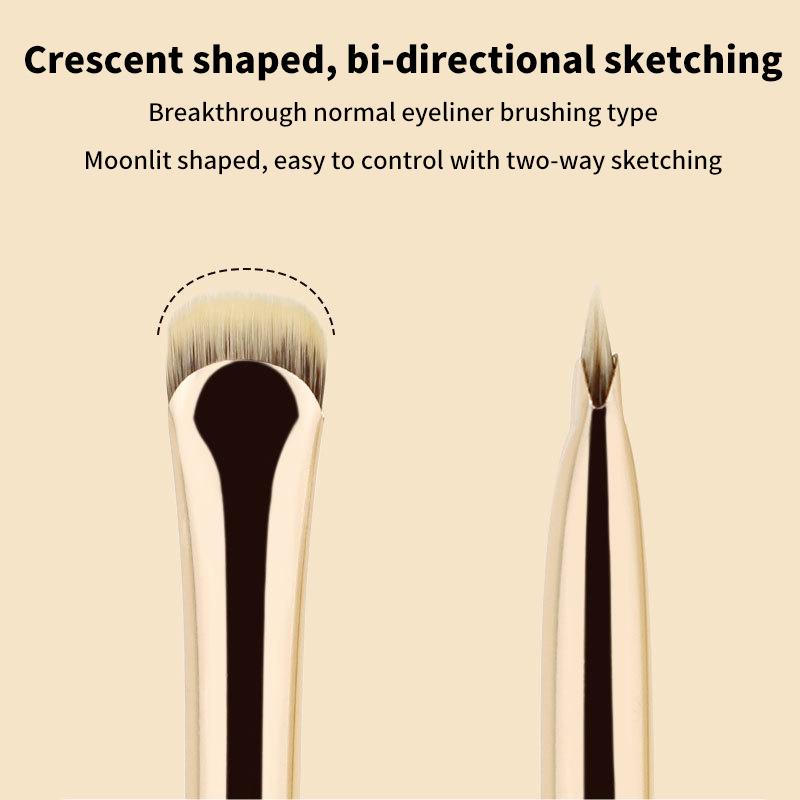 Crescent Eyeshadow Brush Diagonal Eyeliner Brush Draw Outline Eye Makeup Ultra Thin Brush Beauty Tools Precise Detail Brush