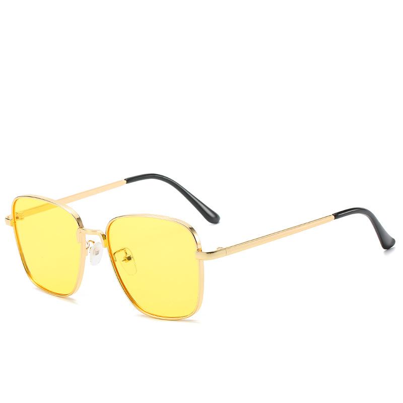 2019 Retro Square Sunglasses, Small Frame Metal Glasses Square Sunglasses Men'S Sunglasses
