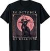 In We Wear Pink Cat Witch Breast Cancer Awareness T-Shirt