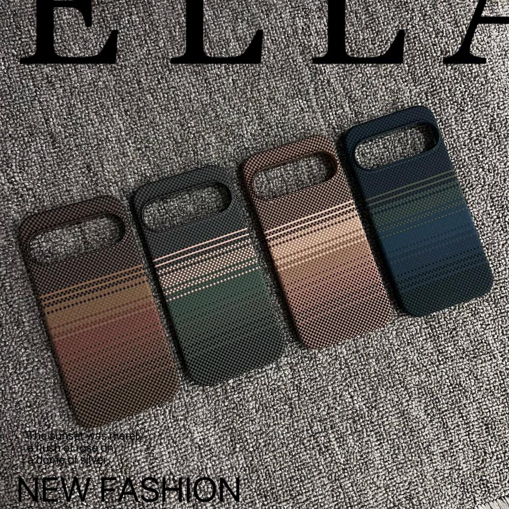Phone Case Cswo02 Frosted Half Border Carbon Fiber Kevlar For Magsafe Phone Case For Google Pixel 10 9 Pro 10 Proxl Magnetic Wireless Charge Cover