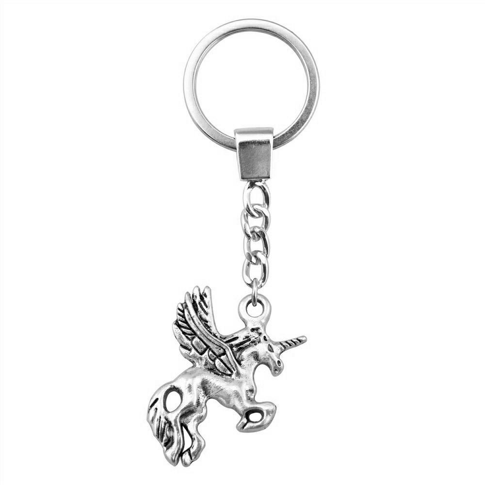 Pendentifs Porte-clés Éléphant Amoureux des Animaux Bijoux en Métal Artisanat Anneau 30mm