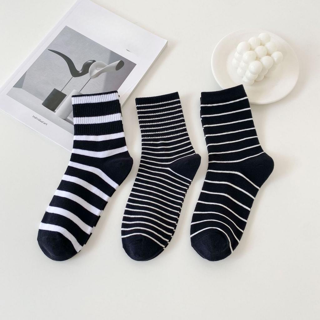 Female Spring and Summer New Simple All Take Deodorant Wicker In The Tube Cotton Socks