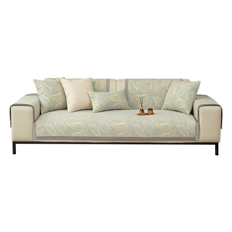 Light Luxury High-End Sofa Towel Cover Cloth Four-Season Universal Non-Slip Straight Row Seat Cushion  New Leather Sofa Cushion