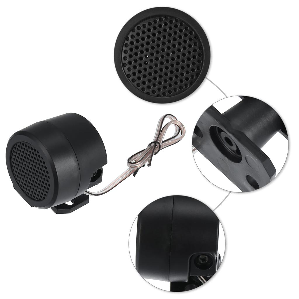 ACROPIX Auto-Lautsprecher Hochtöner Stereo-Hochtöner Rundlautsprecher für Auto-Track-Audio Schwarz 42x34x47mm 2 Stück