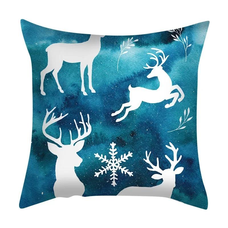 Weihnachts-Themen-Kissenbezüge Auto Zubehör Büro Santa Claus Wohnzimmer Sofa Hause Kissenbezüge