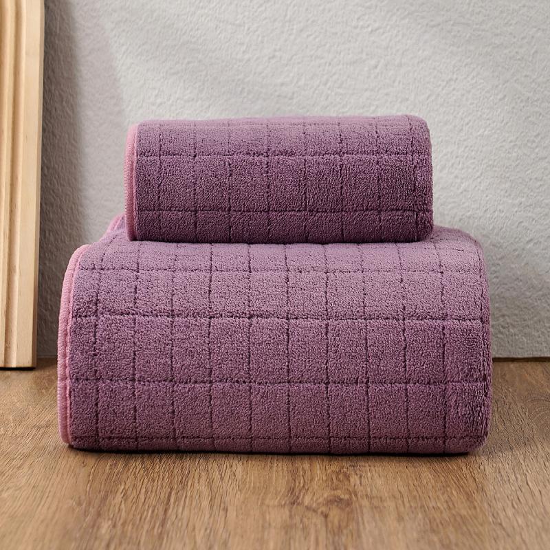 

Коралловый флис большое банное полотенце 85 * 160 для взрослых впитывающее банное бытовое быстросохнущее плавательное большое полотенце Towel 40 * 80cm фиолетовый