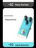Kompaktný profesionálny elektrický gitarový efektový pedál - Skreslenie, Overdrive, Delay, Chorus, Tremolo