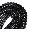 32-190 Stück Schwarze Achatperlen Natursteinperlen Runde Onyxperlen Lose Abstandshalterperlen Für Schmuckherstellung DIY Armband Zubehör
