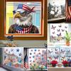 Patriotic Star Window Clings American Flag Stars Stickers PVC Static Window Decals