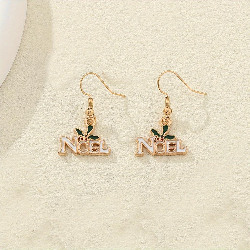 Alloy Oil Dripping Cartoon Seahorse Earrings Christmas Series Exquisite Cute Oil Dripping Christmas Stockings Christmas Elk