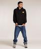 Human Highlight Small Heart Hoodie Black Yellow