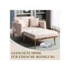 Fauteuil - MUVOE - Moderne - Dossier réglable - Tissu pelucheux - Beige caramel