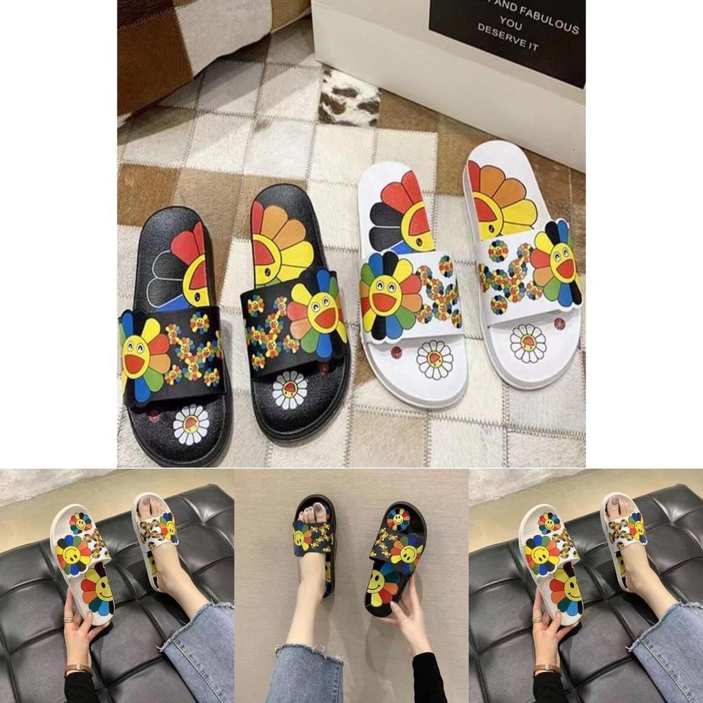 Soft And Durable Girls' Indoor/outdoor Beach Shoes With Sunflower Design