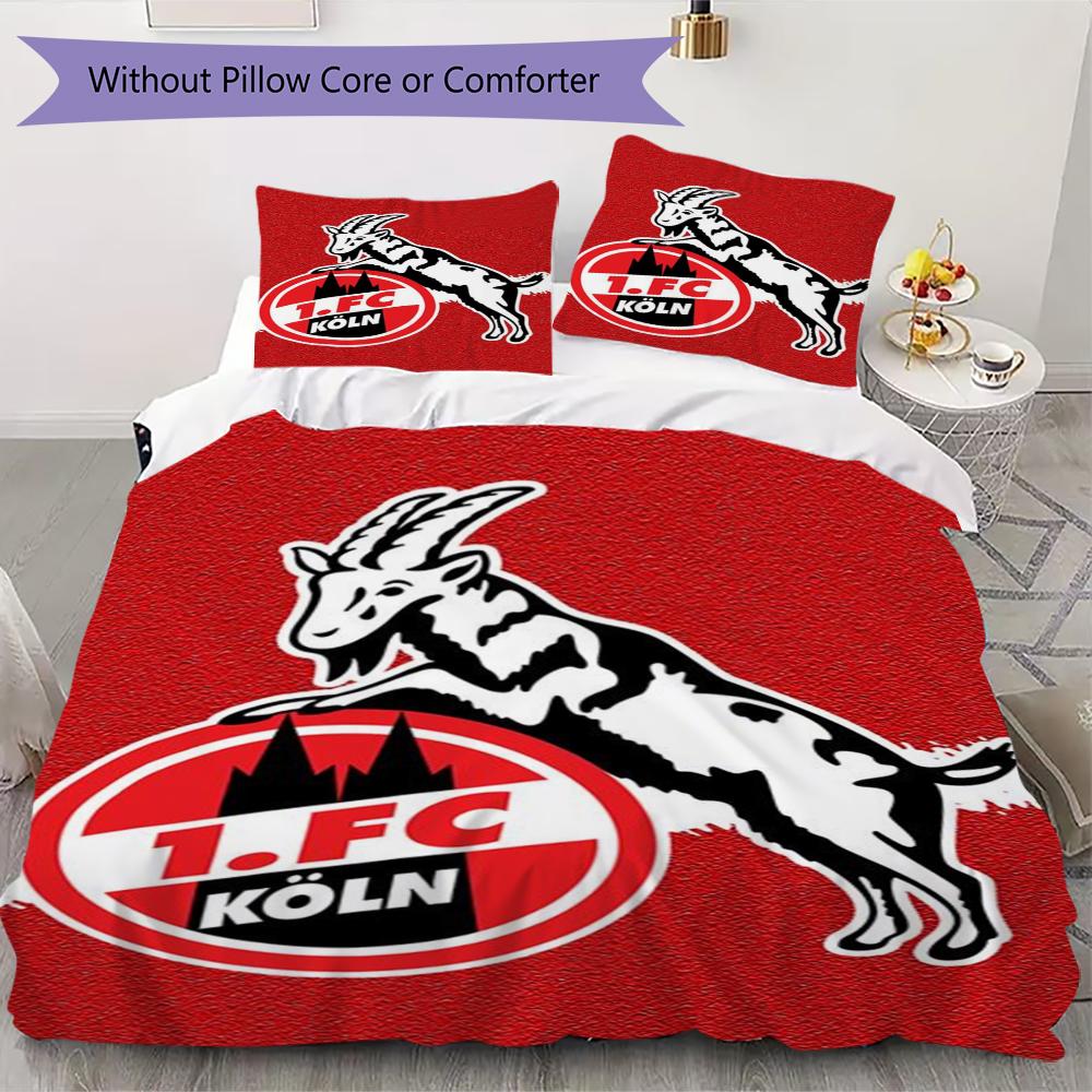

FC KÖLN Pattern Bedding uilt Set uilt Cover Pillowcase Home Decoration Birthday Gift (1 * duvet cover + 2 * pillowcase without core)52 240x220cm